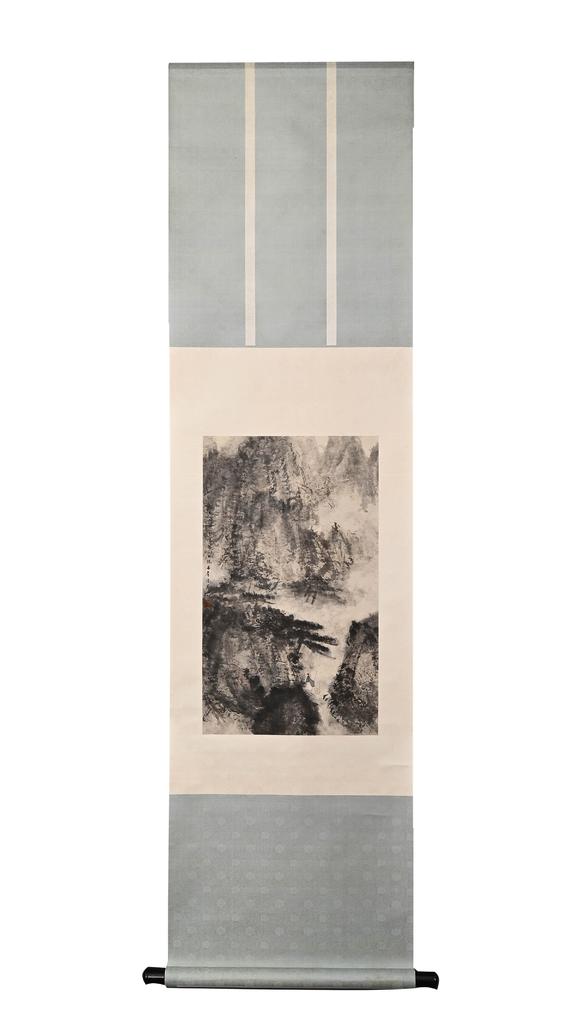 Eden Fine Antiques Galleries LLC1956 FU BAOSHI LANDSCAPE SCROLL PAINTING