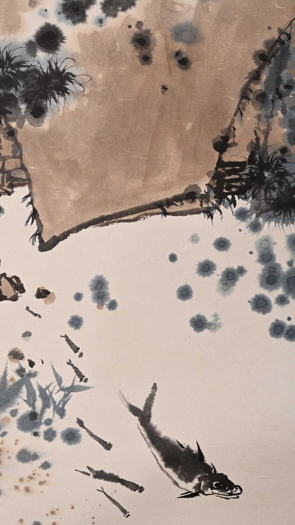Eden Fine Antiques Galleries LLCPAN TIANSHOU BIRDS, FISH, AND ROCKS PAINTING