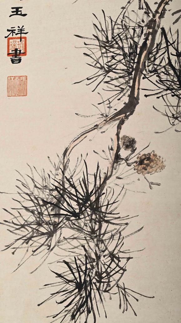 Eden Fine Antiques Galleries LLC1927 FENG YUXIANG PINE TREE SCROLL PAINTING