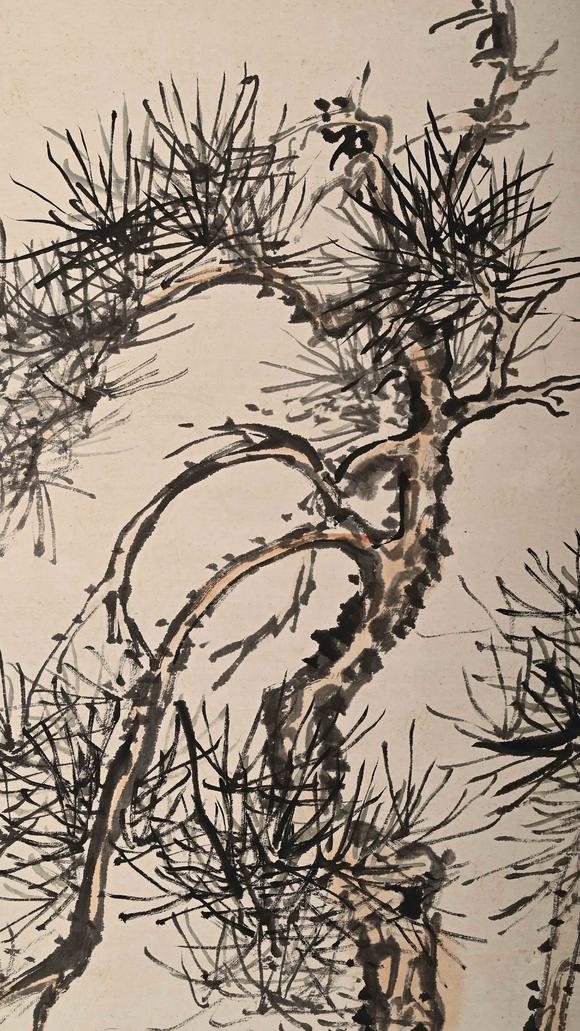 Eden Fine Antiques Galleries LLC1927 FENG YUXIANG PINE TREE SCROLL PAINTING
