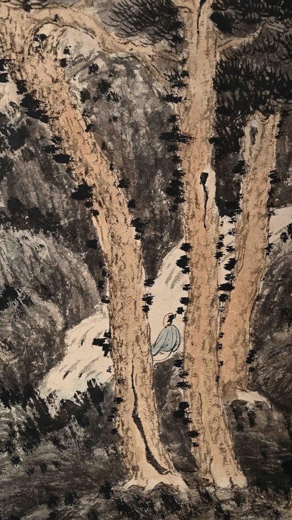 Eden Fine Antiques Galleries LLC1946 ZHANG DAQIAN MOUNTAIN RETREAT AMONG PINES PAINTING
