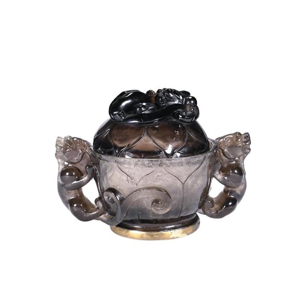 Eden Fine Antiques Galleries LLCA CHINESE CRYSTAL DRAGON MOTIF CENSER