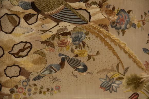 Eden Fine Antiques Galleries LLCA SET OF CHINESE BIRD AND FLOWER EMBROIDERY PANELS