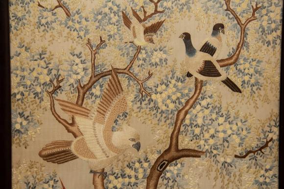 Eden Fine Antiques Galleries LLCA SET OF CHINESE BIRD AND FLOWER EMBROIDERY PANELS