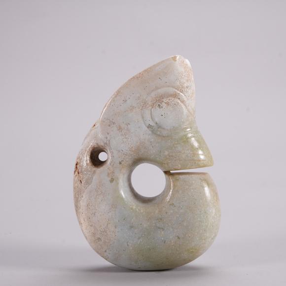 Eden Fine Antiques Galleries LLCA CHINESE JADE PIG DRAGON PENDANT