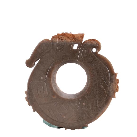 Eden Fine Antiques Galleries LLCA CHINESE CARVED DRAGON JADE BI DISC