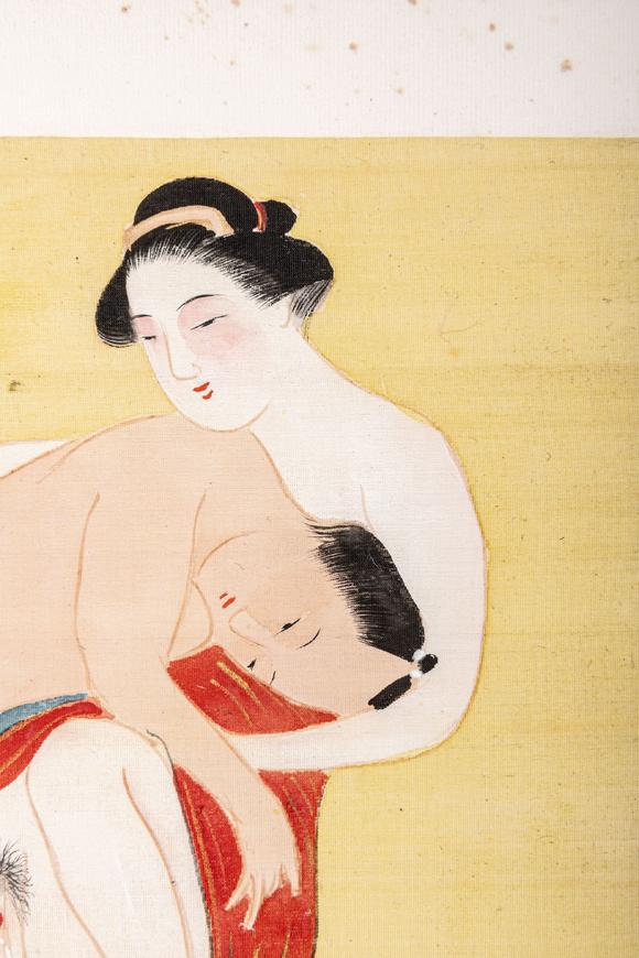 大阪美術(shù)商會江戶時代 勝川春章 春情圖十五開