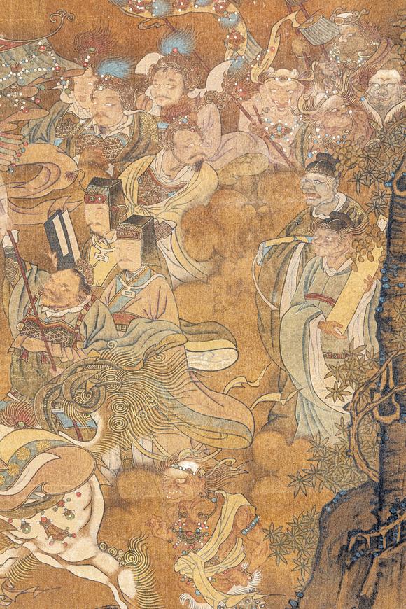 大阪美術商會明 佚名 三官朝元圖
