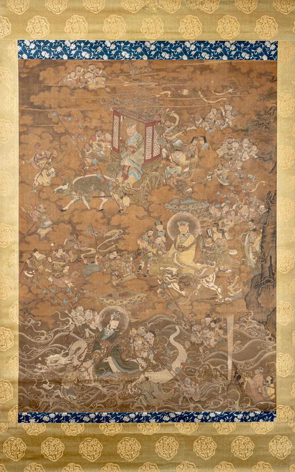 大阪美術(shù)商會(huì)明 佚名 三官朝元圖