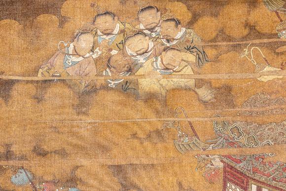大阪美術商會明 佚名 三官朝元圖
