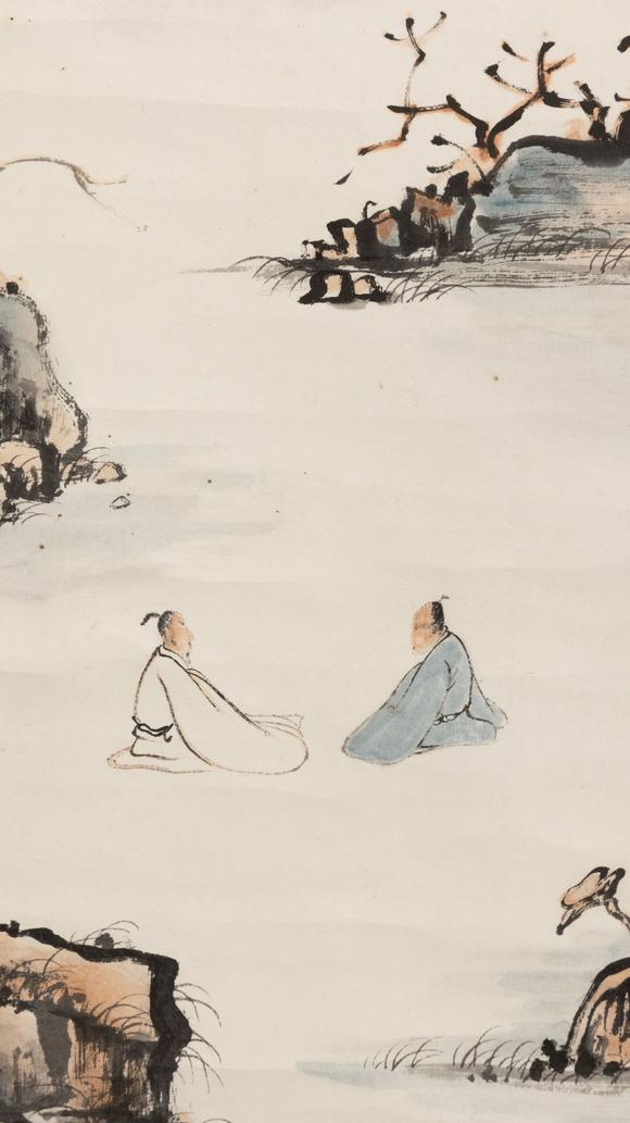 大阪美術(shù)商會張大千 對弈