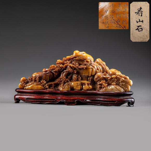 大阪美術(shù)商會(huì)清 壽山石山子