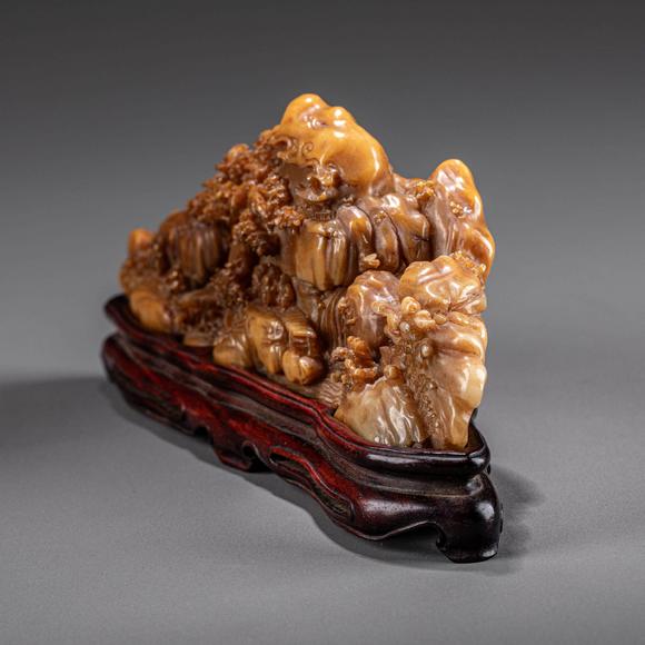 大阪美術(shù)商會(huì)清 壽山石山子