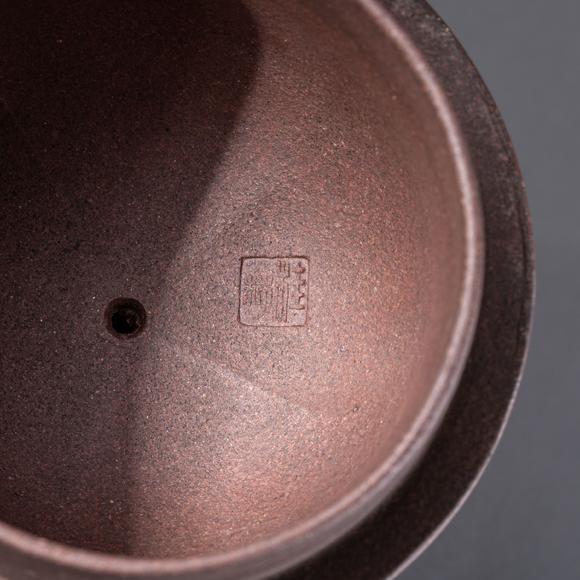 大阪美術(shù)商會(huì)金商鼎標(biāo)款 朱泥梅樁急須