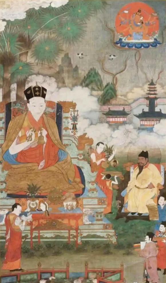 華藝國際17世紀(jì)  五世噶瑪巴得銀協(xié)巴唐卡