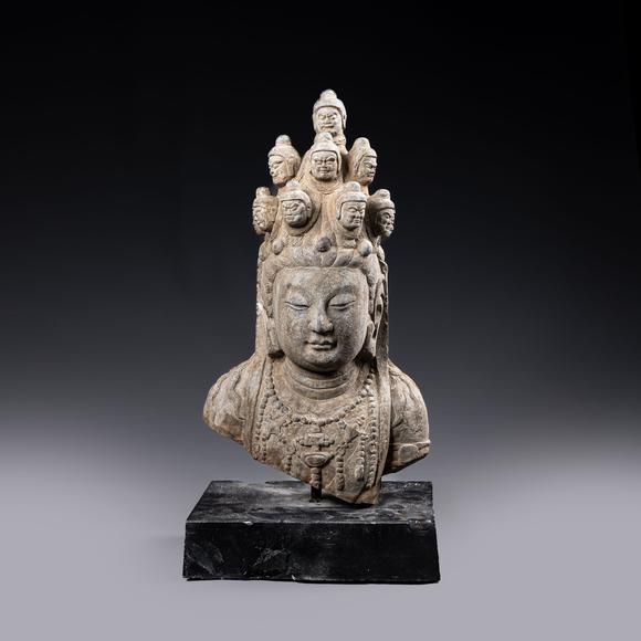 大阪美術(shù)商會(huì)唐 十一面觀音半身像
