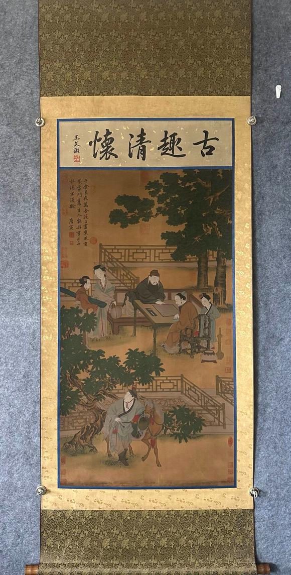東京國際拍賣唐寅 對弈圖
