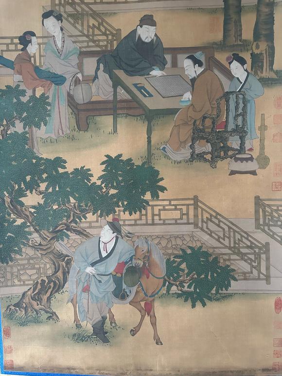 東京國際拍賣唐寅 對弈圖