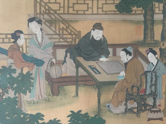 東京國際拍賣唐寅 對弈圖
