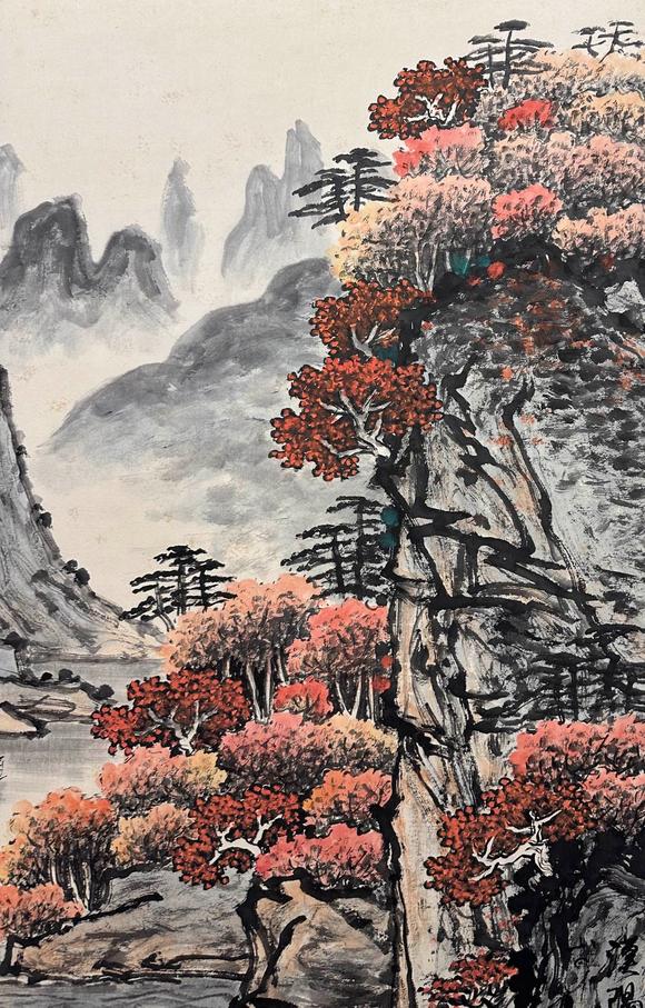 東京國際拍賣關山月 山水