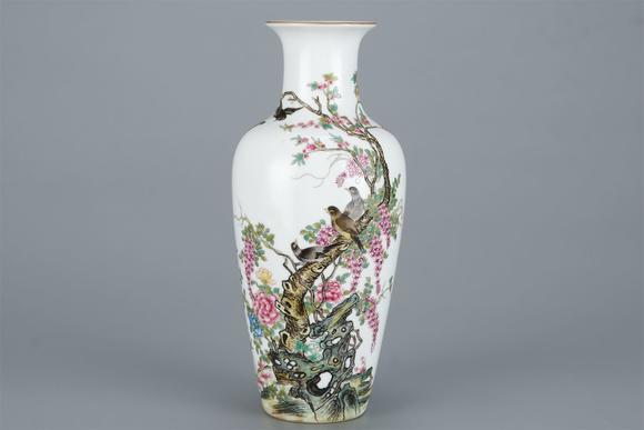 東京國際拍賣清雍正 琺瑯彩花鳥紋觀音瓶