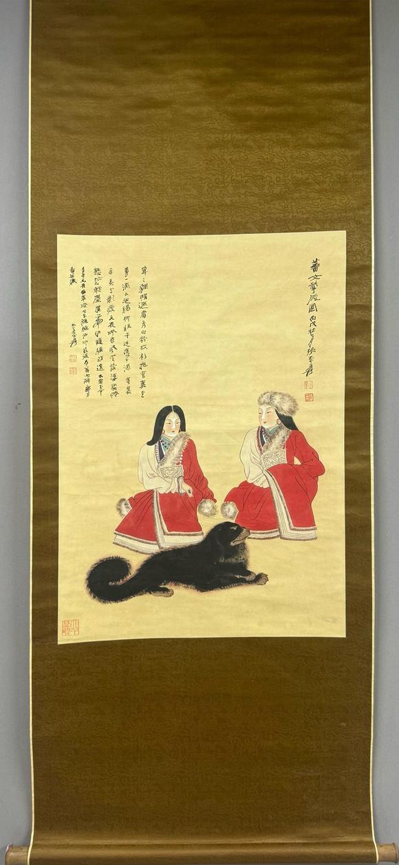 日本松町古美張大千 番女制寵圖