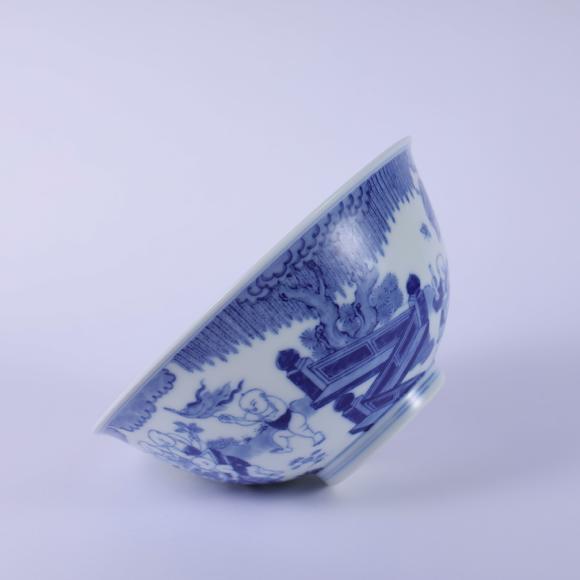 北京嘉翰青花嬰戲紋碗
