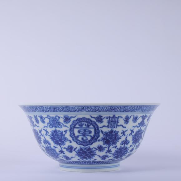 北京嘉翰青花萬壽無疆紋碗