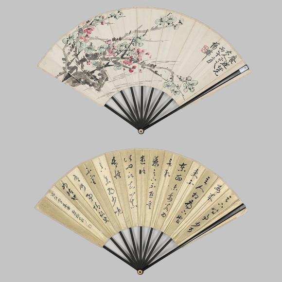憶軒拍賣(mài)梅花·書(shū)法成扇