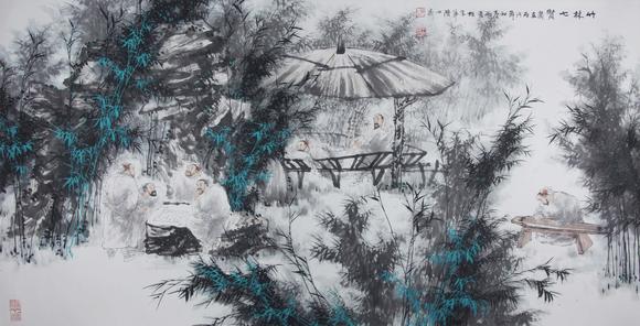 東京新世紀(jì)王明明 竹林七賢圖