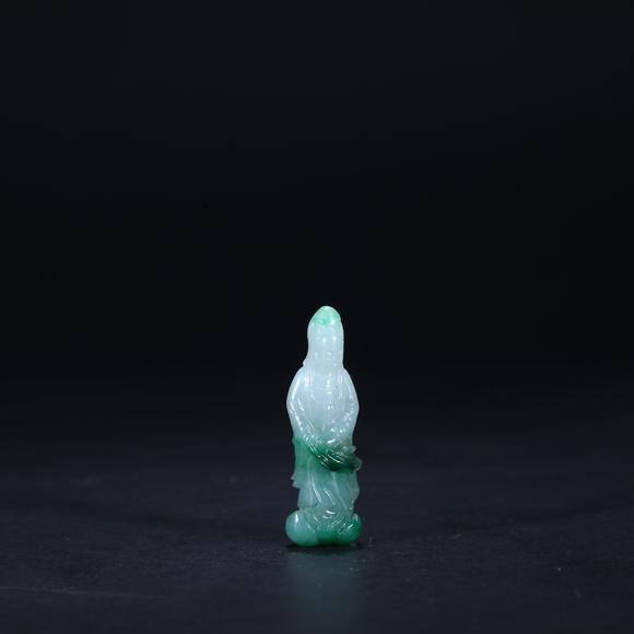 鐮倉(cāng)美術(shù)清 翡翠雕觀音菩薩像