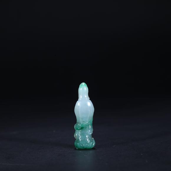 鐮倉(cāng)美術(shù)清 翡翠雕觀音菩薩像