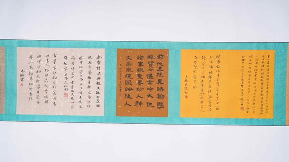 弘楊株式會(huì)社趙孟頫絹本福壽無(wú)疆圖畫(huà)手卷一對(duì)
