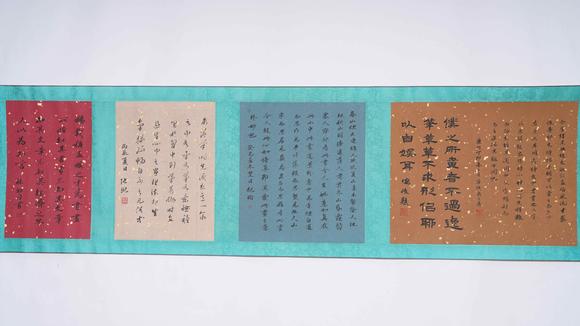 弘楊株式會(huì)社趙孟頫絹本福壽無(wú)疆圖畫(huà)手卷一對(duì)