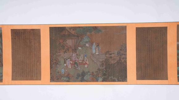 弘楊株式會(huì)社趙孟頫絹本福壽無(wú)疆圖畫(huà)手卷一對(duì)