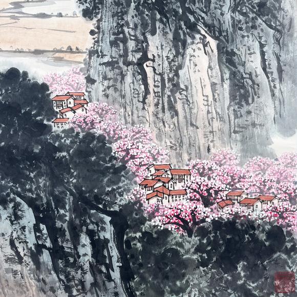 鐮倉美術(shù)宋文治 嘉陵帆影