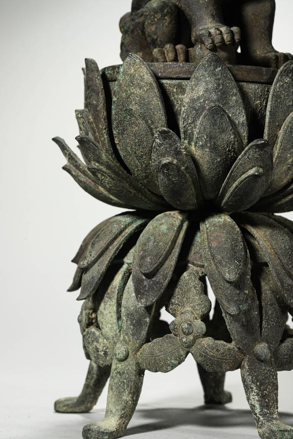 鐮倉(cāng)美術(shù)明以前 銅獅子香薰