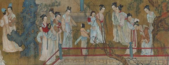 日本松町古美周文矩 傾國之色百美圖卷