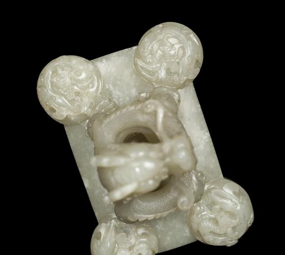 Galerie ZackeA PALE CELADON JADE ‘TULU’ VESSEL AND COVER, CHINA, QIANLONG PERIOD (1736-1795)