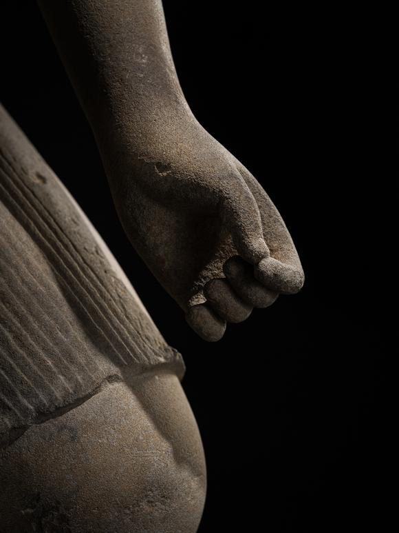 Galerie ZackeA MONUMENTAL (183 CM) SANDSTONE FIGURE OF A DANCING UMA, ANGKOR PERIOD, KOH KER STYLE