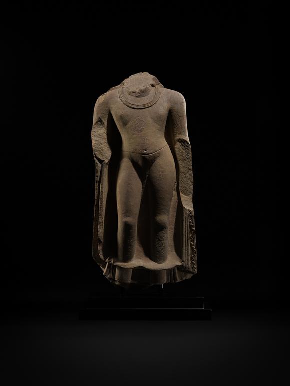 Galerie Zacke? A LARGE AND HIGHLY IMPORTANT CHUNAR SANDSTONE TORSO OF THE BUDDHA, SARNATH, GUPTA PERIOD, 5TH CENTURY
