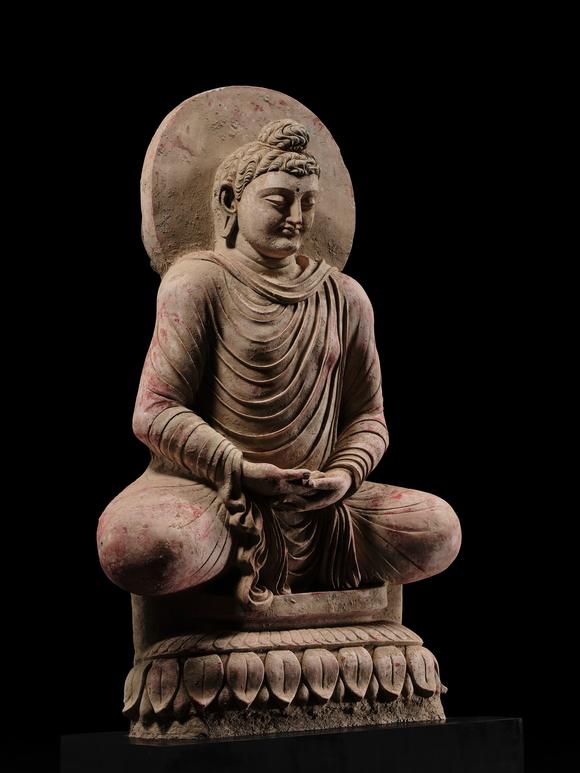 Galerie ZackeTHE MONUMENTAL AND HIGHLY IMPORTANT ‘KIENZLE’ STUCCO STATUE OF BUDDHA GANDHARA, PROBABLY HADDA, CIRCA 3RD-5TH CENTURY