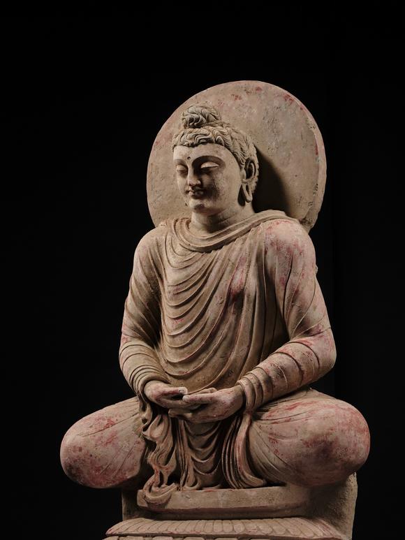 Galerie ZackeTHE MONUMENTAL AND HIGHLY IMPORTANT ‘KIENZLE’ STUCCO STATUE OF BUDDHA GANDHARA, PROBABLY HADDA, CIRCA 3RD-5TH CENTURY