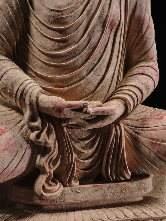 Galerie ZackeTHE MONUMENTAL AND HIGHLY IMPORTANT ‘KIENZLE’ STUCCO STATUE OF BUDDHA GANDHARA, PROBABLY HADDA, CIRCA 3RD-5TH CENTURY