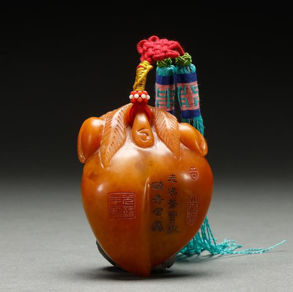 吉本株式會(huì)社清代 田黃石壽桃