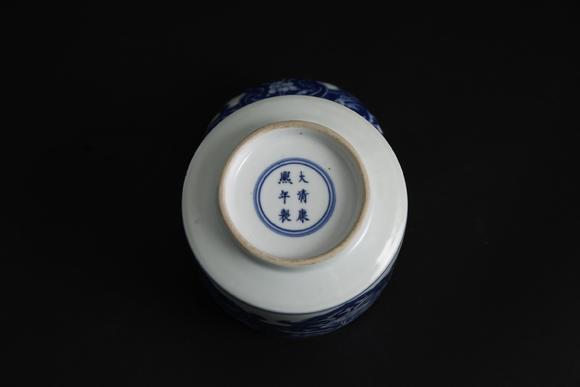 東京SAKURA拍賣（東京櫻花拍賣）康熙 青花披肩花卉蓋缸