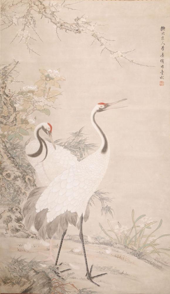 東京SAKURA拍賣（東京櫻花拍賣）童衡 雙鶴圖