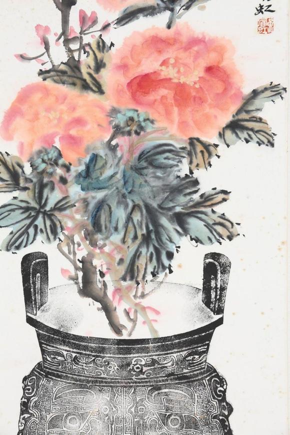 東京SAKURA拍賣（東京櫻花拍賣）黃賓虹 花卉（王世襄題簽）