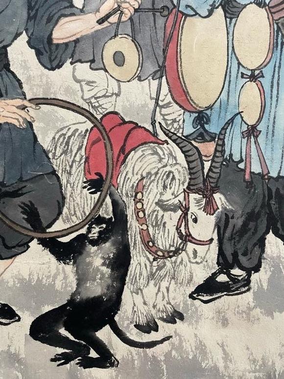 日本松町古美傅抱石 軟式三雄圖