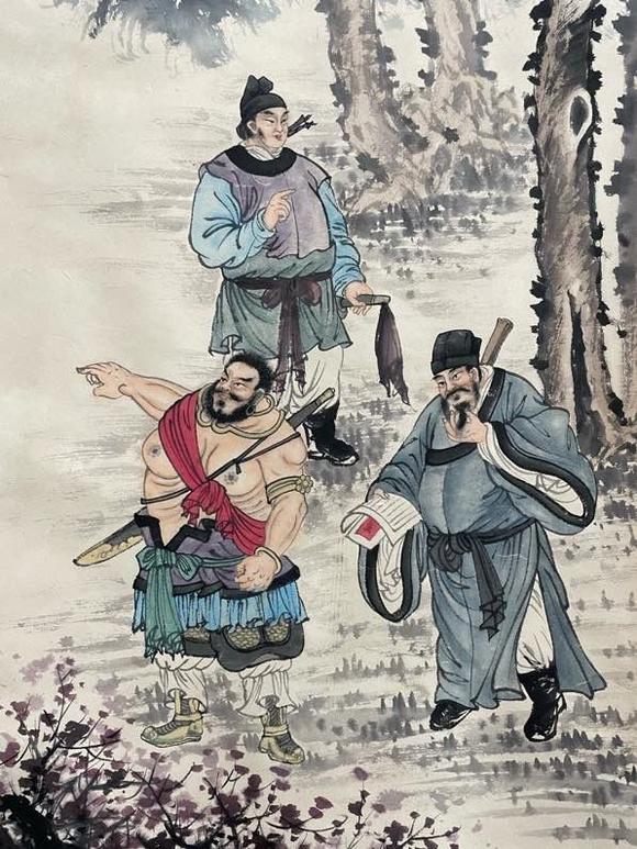 日本松町古美傅抱石 人物圖